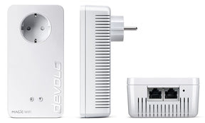 devolo Magic 2 WiFi next Multiroom Kit, velocidad de PLC de hasta 2400 Mbps, malla Wi-Fi con 2 puertos LAN - PT8632