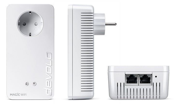 devolo Magic 2 WiFi next Starter Kit,Velocidade PLC até 2400Mbps,Wi-Fi mesh c/ 2 Porta LAN - PT8624