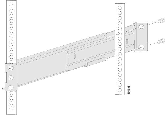 Cisco - Rack Mount Kit - 2U - for Nexus 34180YC, 92304QC, 9272Q, 93120TX, 93128TX, 9336PQ, 9364C, 9396PX, 9396TX (NXK-ACC-RMK-2RU=)