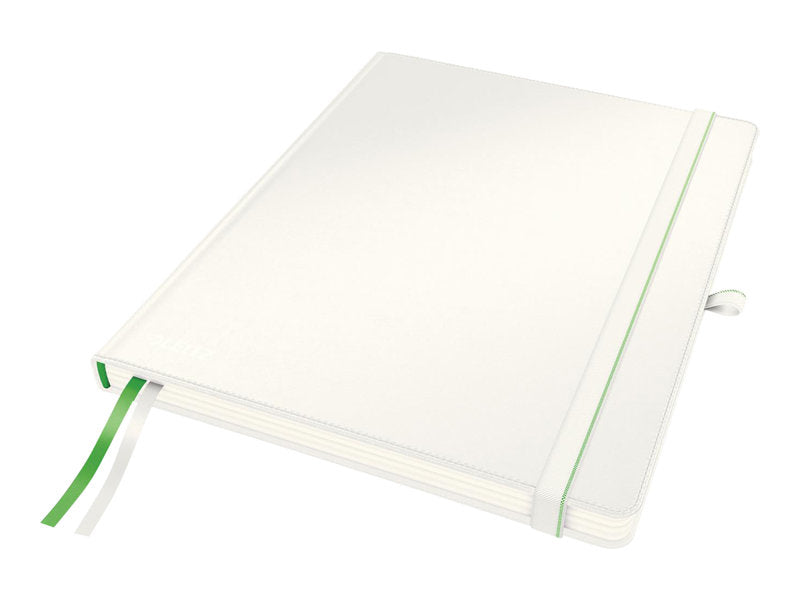 Leitz Complete - Cuaderno - encuadernación de tapa dura - 80 hojas - papel marfil - rayado - tapa blanca (44740001)