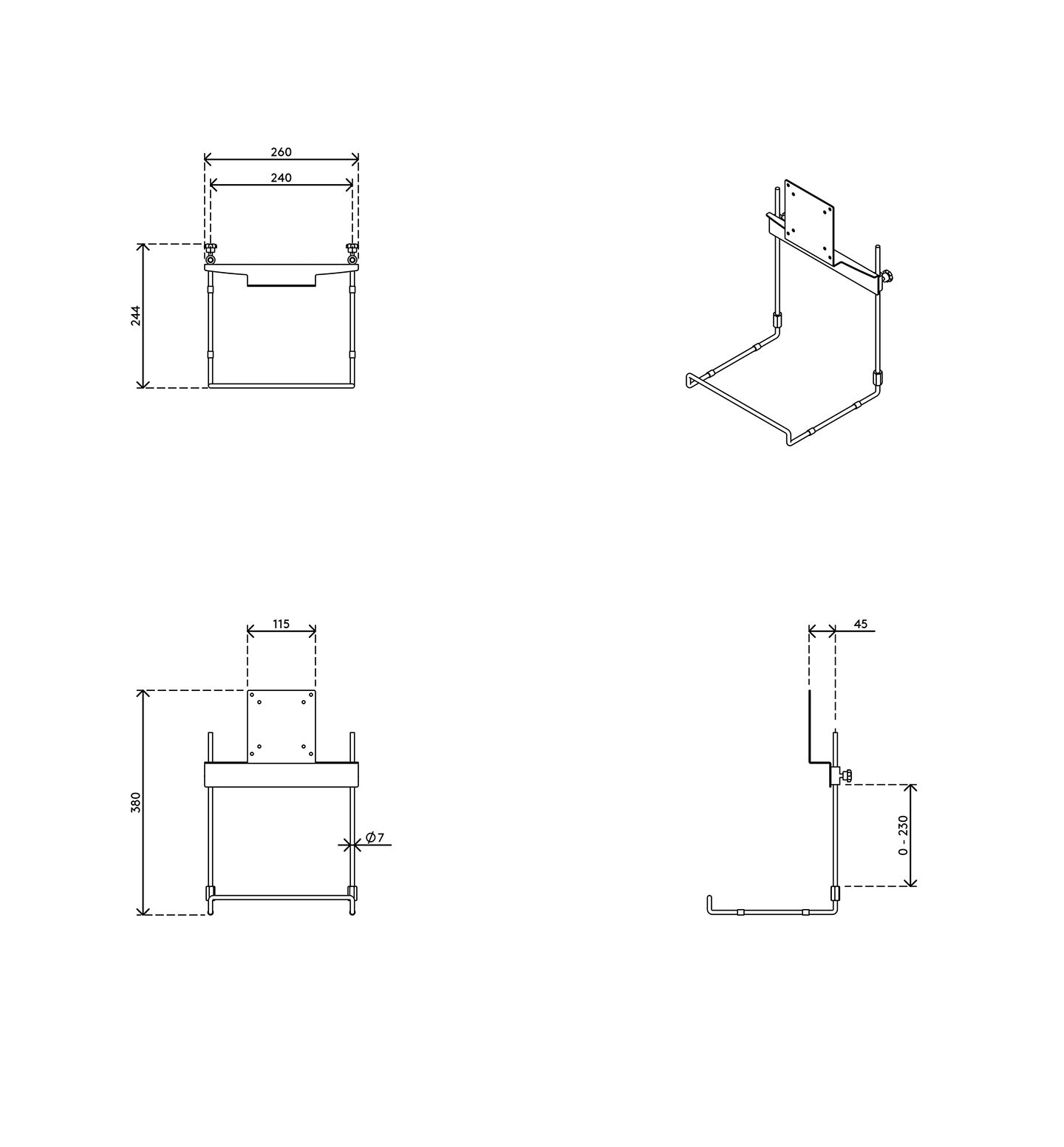 Soporte para teclado Viewmate - opción 592