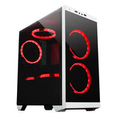 UNYKA CAIXA MATX GAMING C21 TEMPERED GLASS WHITE S/FONTE