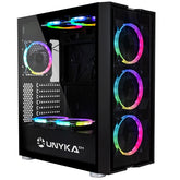 UNYKA BOX ATX GAMING EXAGON EVO ARGB TEMPERED CRYSTAL WITHOUT SOURCE