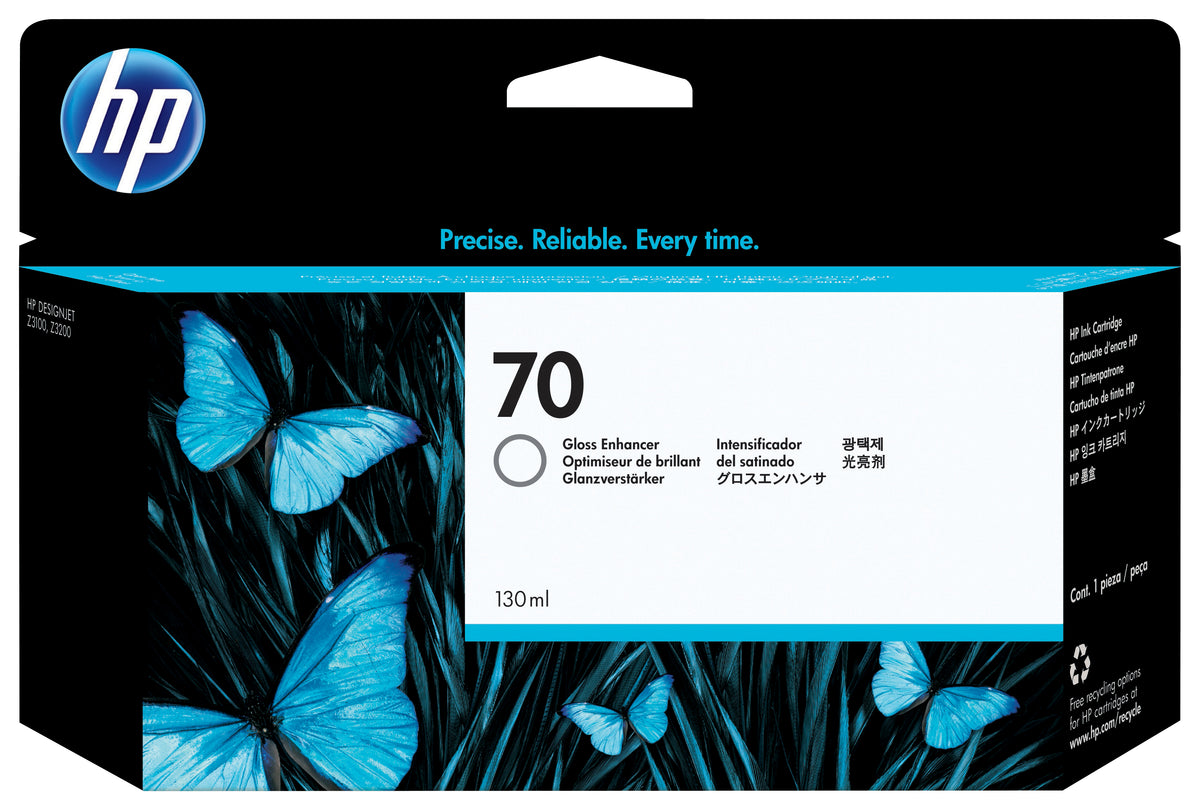 HP 70 - 130 ml - potenciador de brillo - original - DesignJet - cartucho de tinta - para DesignJet Z2100, Z2100 GP, Z3100, Z3100 GP, Z3100ps GP, Z3200, Z3200ps, Z5200 PostScript