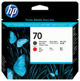 HP 70 - Vermelho, preto opaco - cabeçote de impressora - para DesignJet Z3100, Z3100 GP, Z3100ps GP, Z3200, Z3200ps