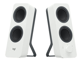 Logitech Z207 - Speakers - for PC - 2.0 channel - wireless - Bluetooth - 5 Watt (Total) - white (980-001293)