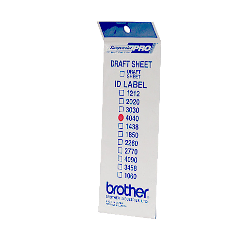 Brother ID4040 - 40 x 40 mm 12 Etiquetas de identificación de sello - para StampCreator PRO SC-2000, PRO SC-2000USB