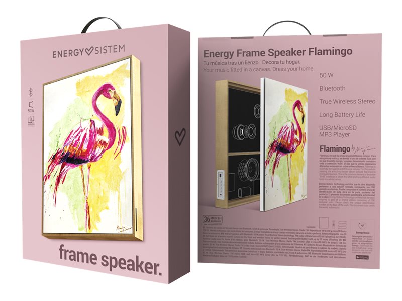 Energy Frame Flamingo - Altavoz - Inalámbrico - Bluetooth - 50 Watt