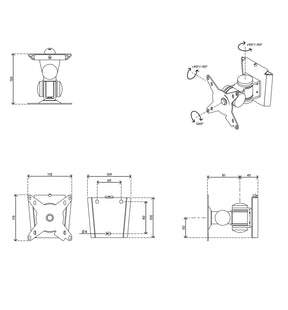 Viewmate monitor arm - wall 032