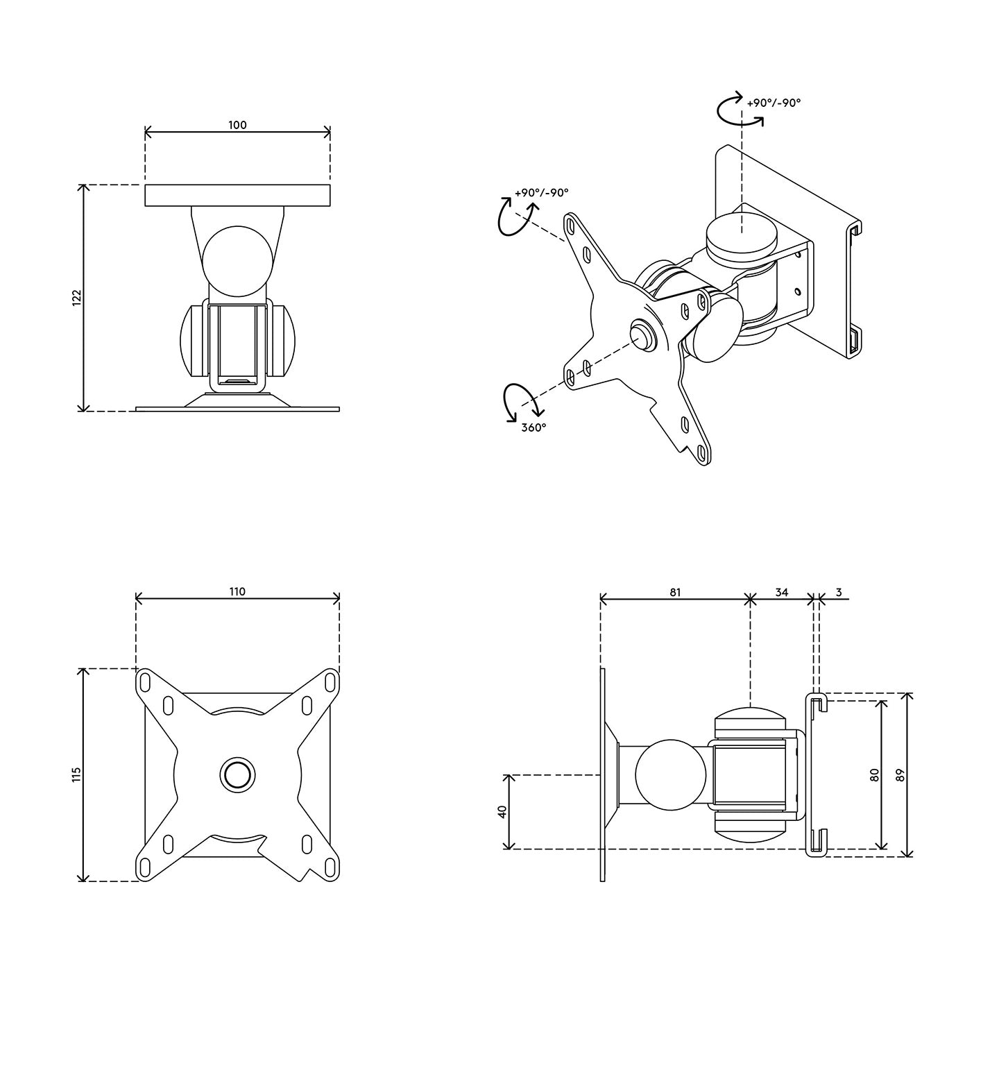 Viewmate monitor arm - toolbar 132