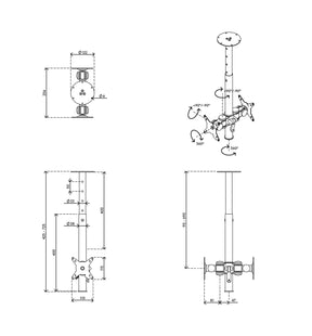 Viewmate monitor arm - ceiling 572