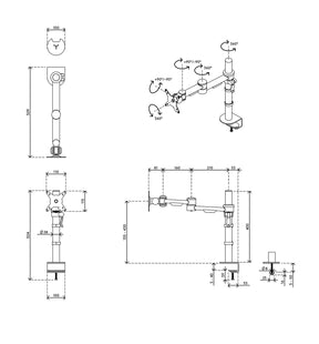 Viewmate monitor arm - desk 662