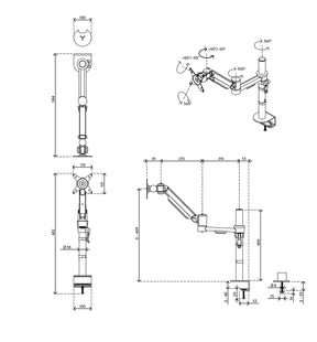 Viewmate plus monitor arm - desk 852