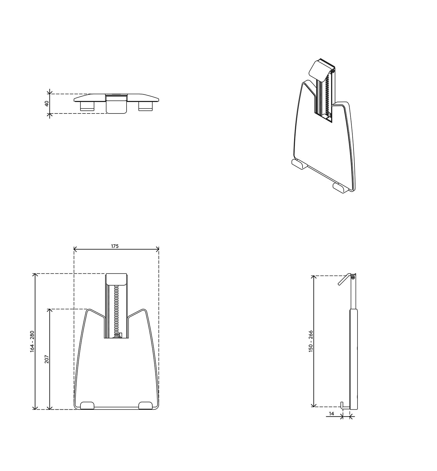 Soporte universal para tablet Viewmate - opción 962