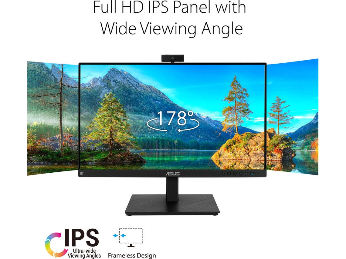 ASUS BE24EQSK - LED Monitor - 23.8" - 1920 x 1080 Full HD (1080p) @ 75 Hz - IPS - 300 cd/m² - 1000:1 - 5 ms - HDMI, VGA, DisplayPort - speakers