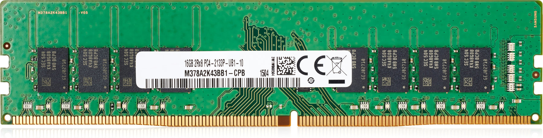 HP - DDR4 - module - 8 GB - DIMM 288-pin - 2666 MHz / PC4-21300 - 1.2 V - unbuffered - sem ECC - para Workstation Z2 G4 (non-ECC), Z4 G4 (non-ECC)