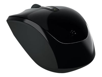 Microsoft Wireless Mobile Mouse 3500 - Mouse - right- and left-handed - optical - 3 buttons - wireless - 2.4 GHz - USB wireless receiver - black (GMF-00042)