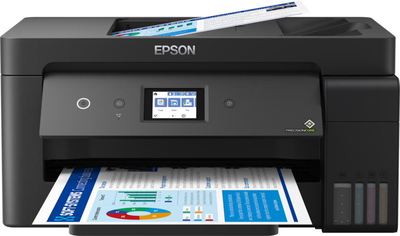 Epson EcoTank ET-15000 - Impresora multifunción - color - inyección de tinta - A3/Ledger (297 x 432 mm) (original) - A3/Ledger (soportes) - hasta 11,5 ppm (copia) - hasta 17 ppm (impresión) - 270 hojas - 33,6 Kbps - USB 2.0, LAN, Wi-Fi