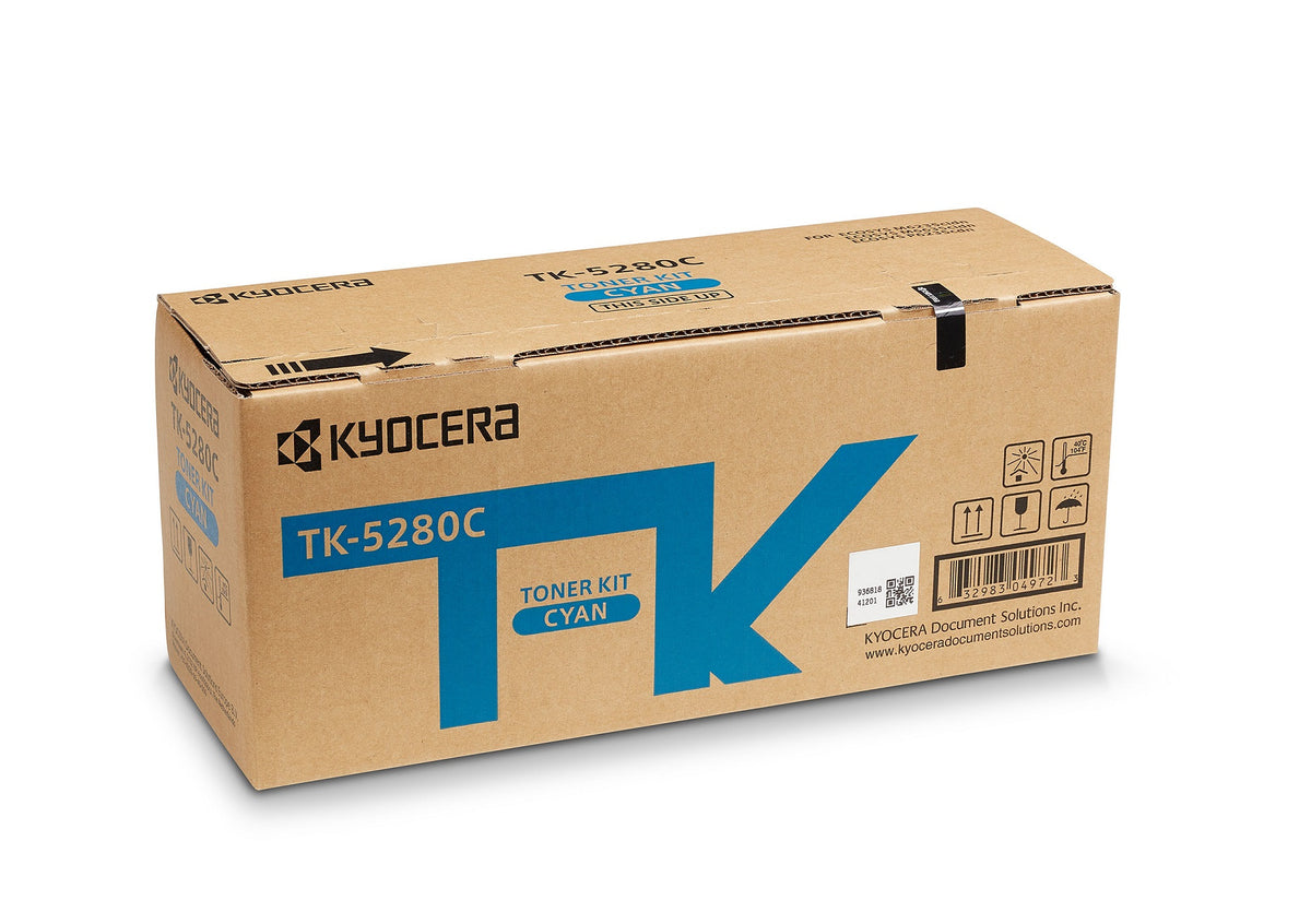 Kyocera TK 5280C - Cyan blue - original - toner kit - for ECOSYS M6235cidn, M6235CIDN/KL3, M6635cidn, M6635CIDN/KL3, P6235cdn, P6235CDN/KL3