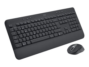 Logitech Signature MK650 for Business - Combinación de teclado y ratón - Inalámbrico - 2,4 GHz, Bluetooth LE - AZERTY - Bélgica - Grafito