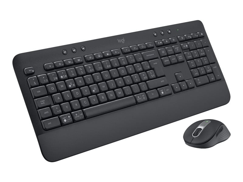 Logitech Signature MK650 for Business - Keyboard and Mouse Combo - Wireless - 2.4GHz, Bluetooth LE - AZERTY - Belgium - Graphite