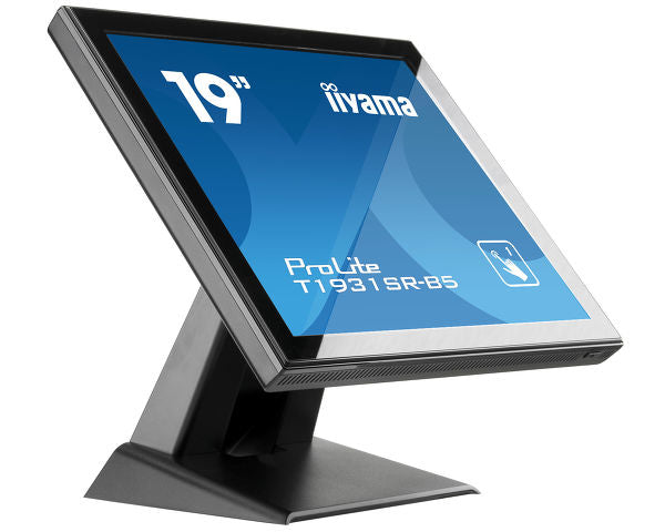 iiyama ProLite T1931SR-B5 - Monitor LED - 19" - pantalla táctil - 1280 x 1024 @ 75 Hz - TN - 250 cd/m² - 1000:1 - 5 ms - HDMI, VGA, DisplayPort - altavoces - negro mate