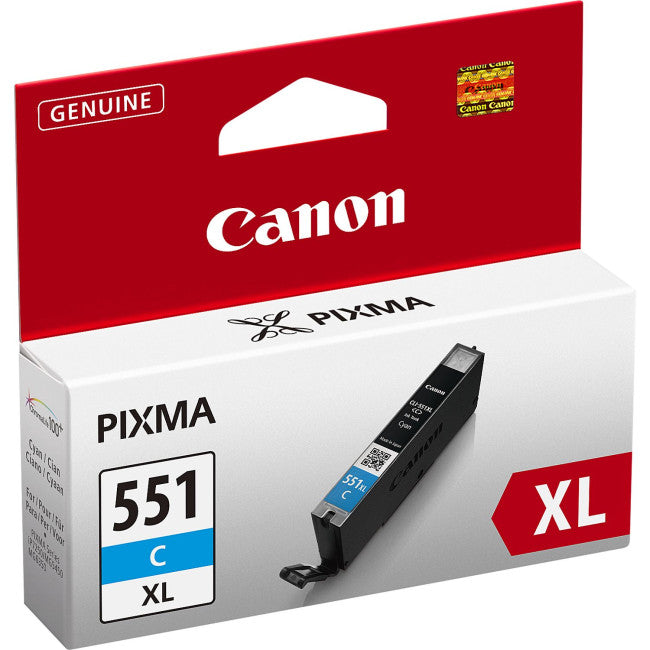 Canon CLI-551C XL - 11 ml - Alto Rendimento - azul cyan - original - blister com segurança - tanque de tinta - para PIXMA iP8750, iX6850, MG5550, MG5650, MG5655, MG6450, MG6650, MG7150, MG7550, MX725, MX925