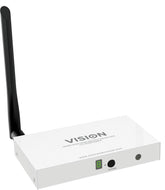 VISION Wireless HDMI and IR Matrix Receiver - LIFETIME WARRANTY - 30 metre / 98 foot range - manual channel selection allows 1:2, 2:2, 10:1 or combination - audio and 1080P at 60Hz video - control by front panel, remote control, or RS-232 - white