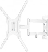 VISION Display Wall Arm Mount - LIFETIME WARRANTY - fits display 37-60" with VESA sizes up to 400 x 400 - thick 2.5 mm cold-rolled steel - 6 degree rotation adjustment - reach from wall 39-402 mm / 1.5-15.8" - thumbscrews - SWL 20 kg / 44 lb - white