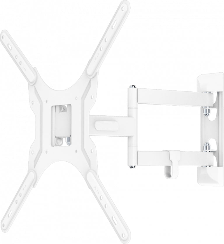 VISION Display Wall Arm Mount - LIFETIME WARRANTY - fits display 37-60" with VESA sizes up to 400 x 400 - thick 2.5 mm cold-rolled steel - 6 degree rotation adjustment - reach from wall 39-402 mm / 1.5-15.8" - thumbscrews - SWL 20 kg / 44 lb - white