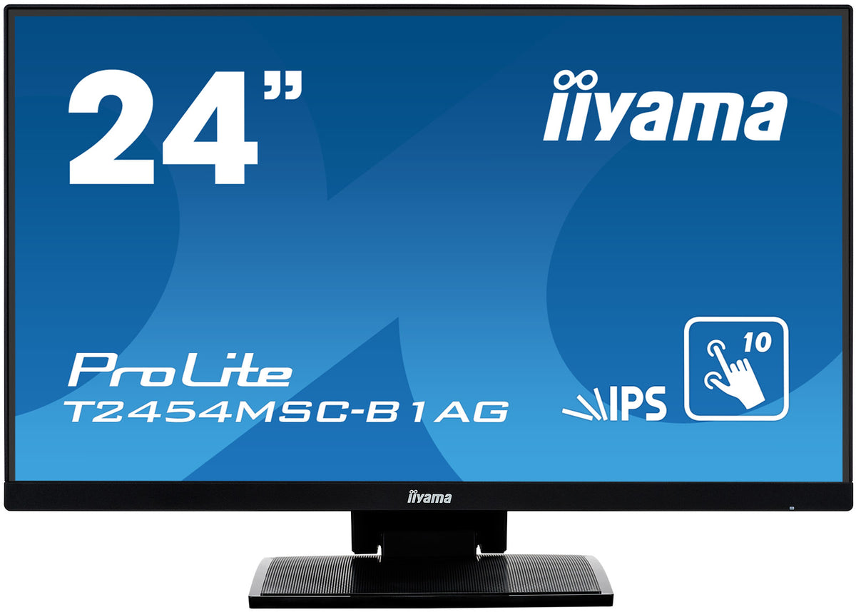 iiyama ProLite T2454MSC-B1AG - LED monitor - 23.8" - touch screen - 1920 x 1080 Full HD (1080p) @ 60 Hz - IPS - 250 cd/m² - 1000:1 - 5 ms - HDMI, VGA - speakers - matte black