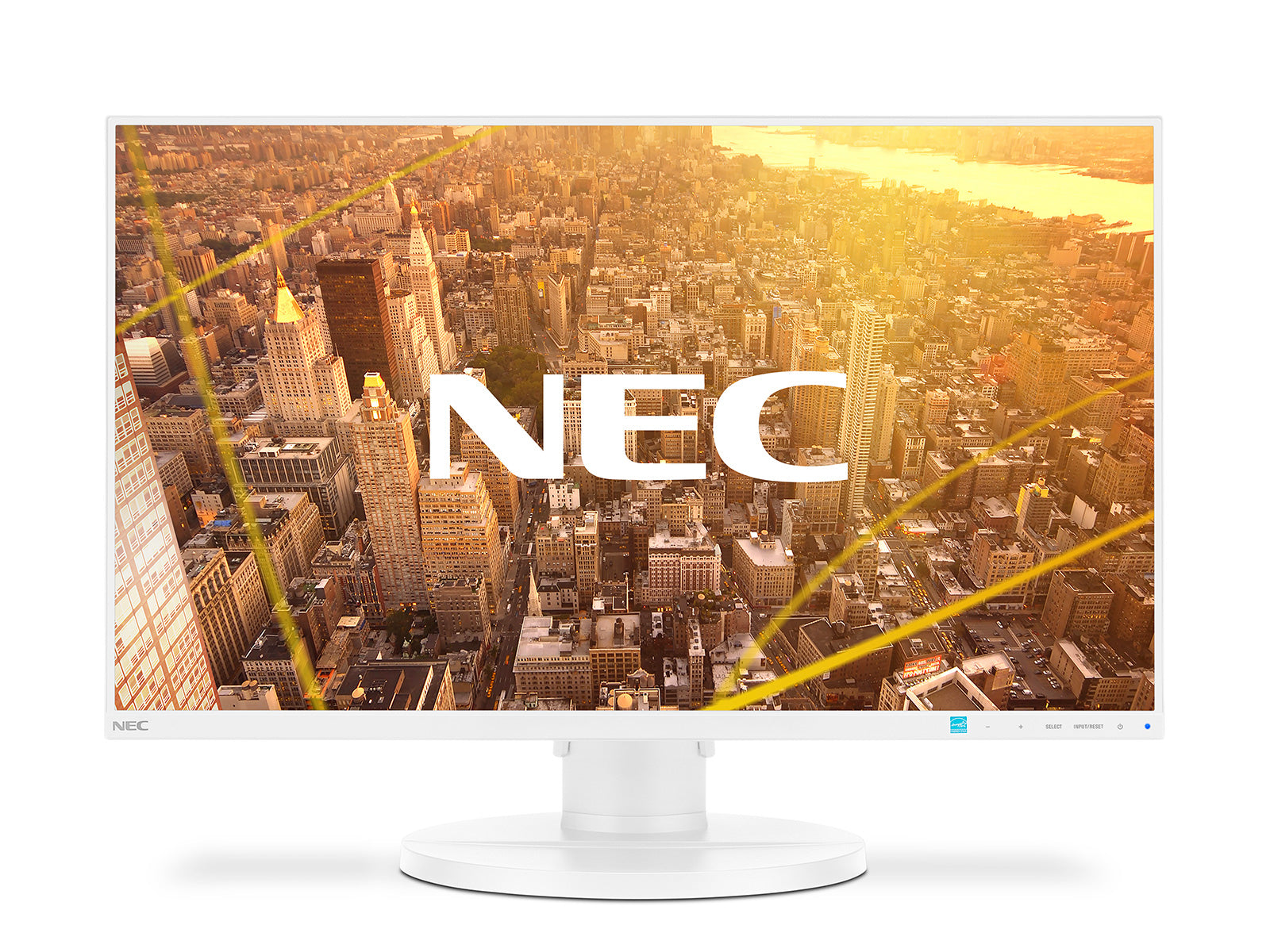 NEC MultiSync E271N - Monitor LED - 27" - 1920 x 1080 Full HD (1080p) @ 60 Hz - IPS - 250 cd/m² - 1000:1 - 6 ms - HDMI, VGA, DisplayPort - altifalantes - branco