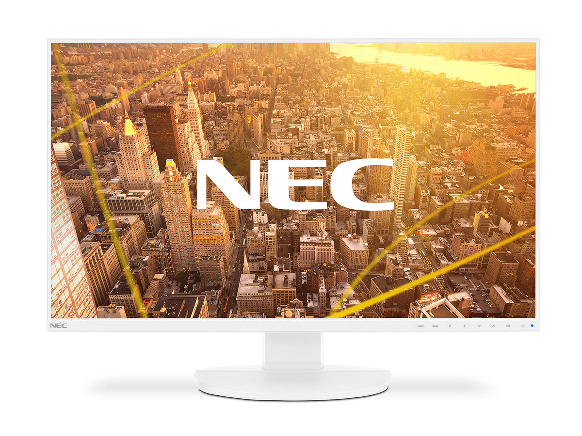 NEC MultiSync EA271F - LED Display - 27" - 1920 x 1080 Full HD (1080p) - AH-IPS - 250 cd/m² - 1000:1 - 6 ms - HDMI, DVI-D, VGA, DisplayPort - speakers - white