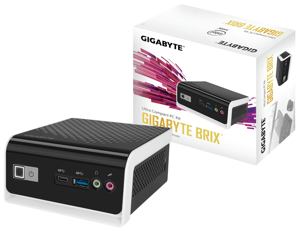 Gigabyte BRIX GB-BLCE-4105C (rev. 1.0) - Barebone - Kit de PC ultracompacto - 1 x Celeron J4105 / 1.5 GHz - RAM 0 GB - UHD Graphics 600 - GigE