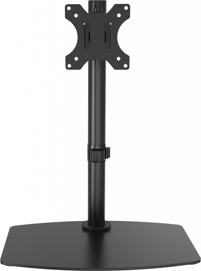 VISION Freestanding Monitor Desk Stand - LIFETIME WARRANTY - fits display 13-32" with VESA sizes 75 x 75 or 100 x 100 - post height 452 mm / 17" - max reach 283 mm / 11.1" - rotate - swivel and tilt - quick-release - thumbscrews - SWL 8 kg / 18 lb -