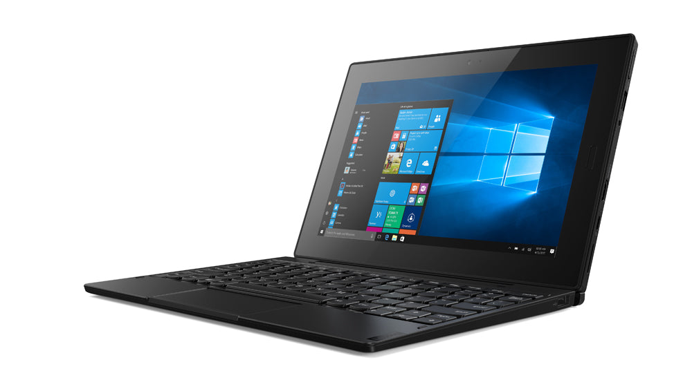 Lenovo Tablet 10 20L3 - Tablet - with keyboard dock - Intel Celeron N4100 / 1.1 GHz - Win 10 Pro 64-bit - UHD Graphics 600 - 8 GB RAM - 128 GB eMMC - 10.1" IPS touch screen 1920 x 1200 - Wi- Fi 5, NFC - black - kbd: English