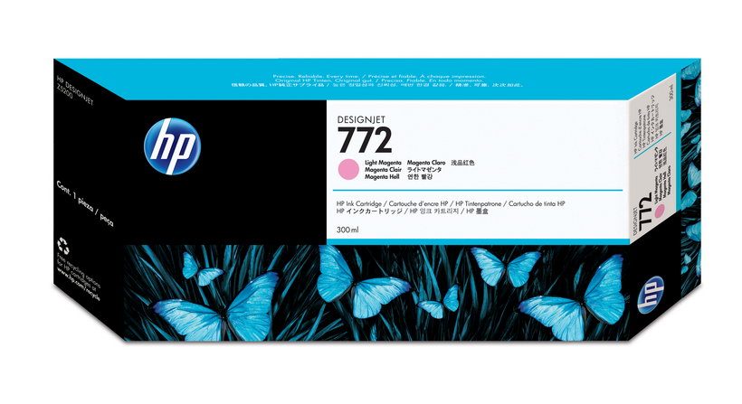 HP 772 - 300 ml - light magenta - original - DesignJet - ink cartridge - for DesignJet HD Pro MFP, SD Pro MFP, Z5200 PostScript, Z5400 PostScript ePrinter