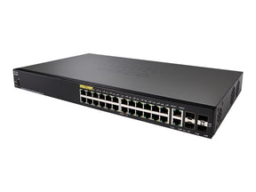 Cisco Small Business SF350-24MP - Switch - L3 - Admin - 24 x 10/100 (PoE+) + 2 x Gigabit SFP combo + 2 x Gigabit SFP - rail mountable - PoE+ (375W) (SF350-24MP-K9-EU )