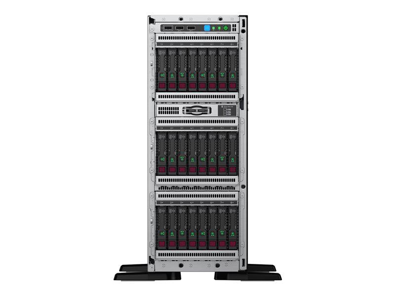 HPE ProLiant ML350 Gen10 Base - Servidor - torre - 4U - 2 vías - 1 x Xeon Silver 4210 / 2,2 GHz - RAM 16 GB - SAS - bahía(s) de 2,5" hot-swap - sin HDD - GigE - pantalla: ninguno ( P11051-421)