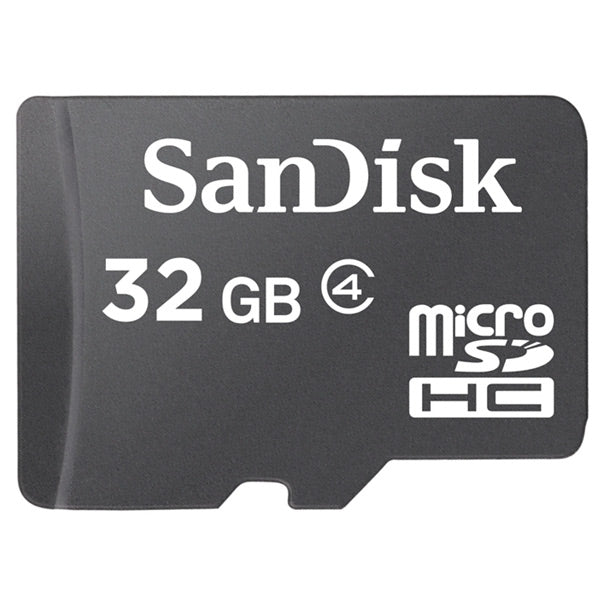 SanDisk - Flash memory card - 32 GB - Class 4 - microSDHC - black