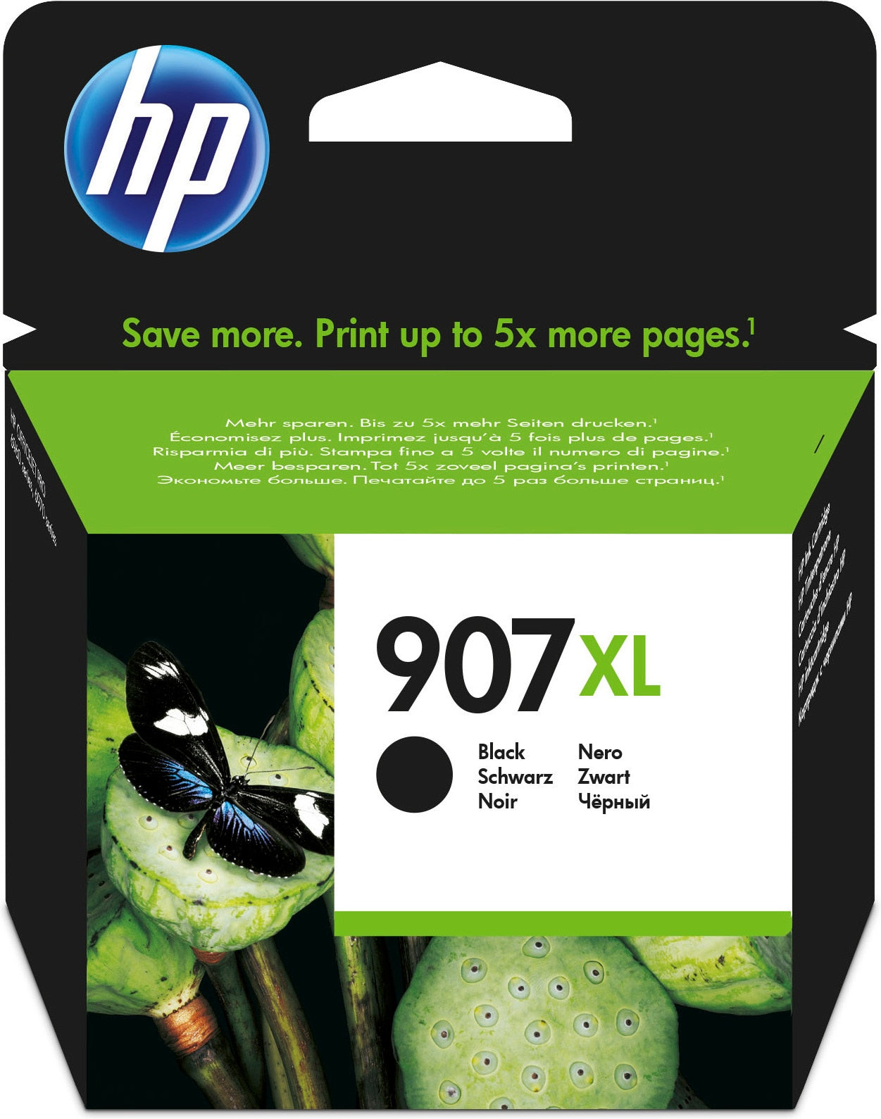 HP 907XL - 37 ml - High Yield - black - original - ink cartridge - for Officejet 6962, Officejet Pro 69XX