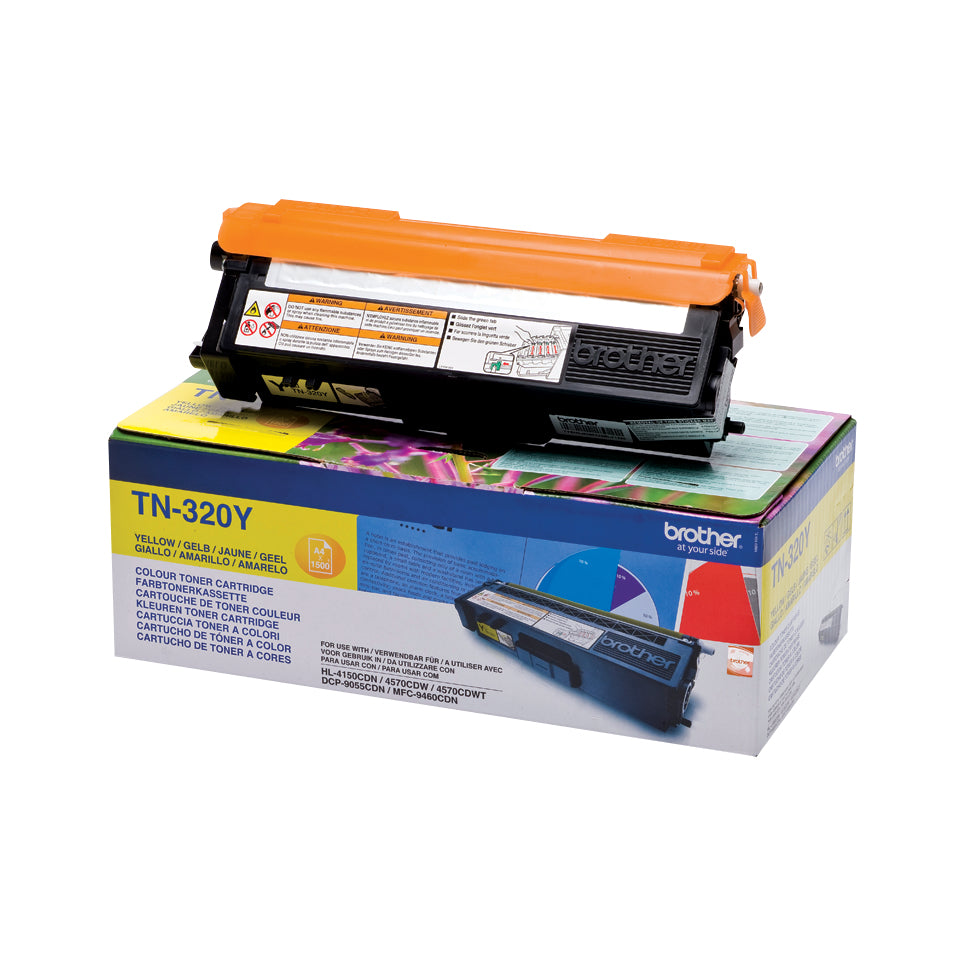 Brother TN320Y - Amarelo - original - cartucho de toner - para Brother DCP-9055, DCP-9270, HL-4140, HL-4150, HL-4570, MFC-9460, MFC-9465, MFC-9970