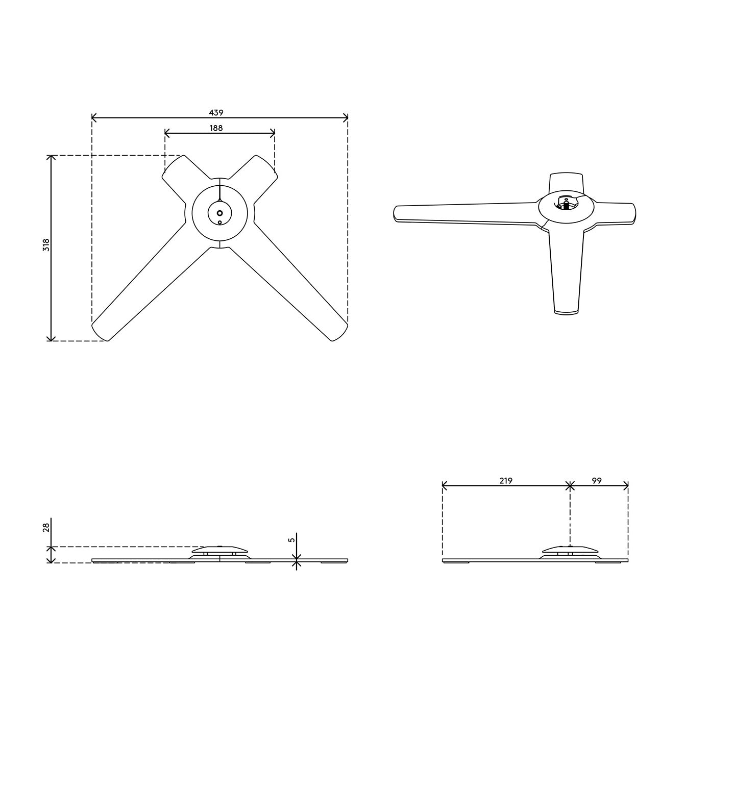 Viewlite desk plate - option 010