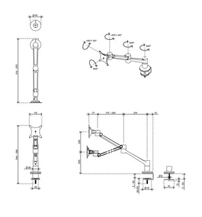 Viewlite plus monitor arm - desk