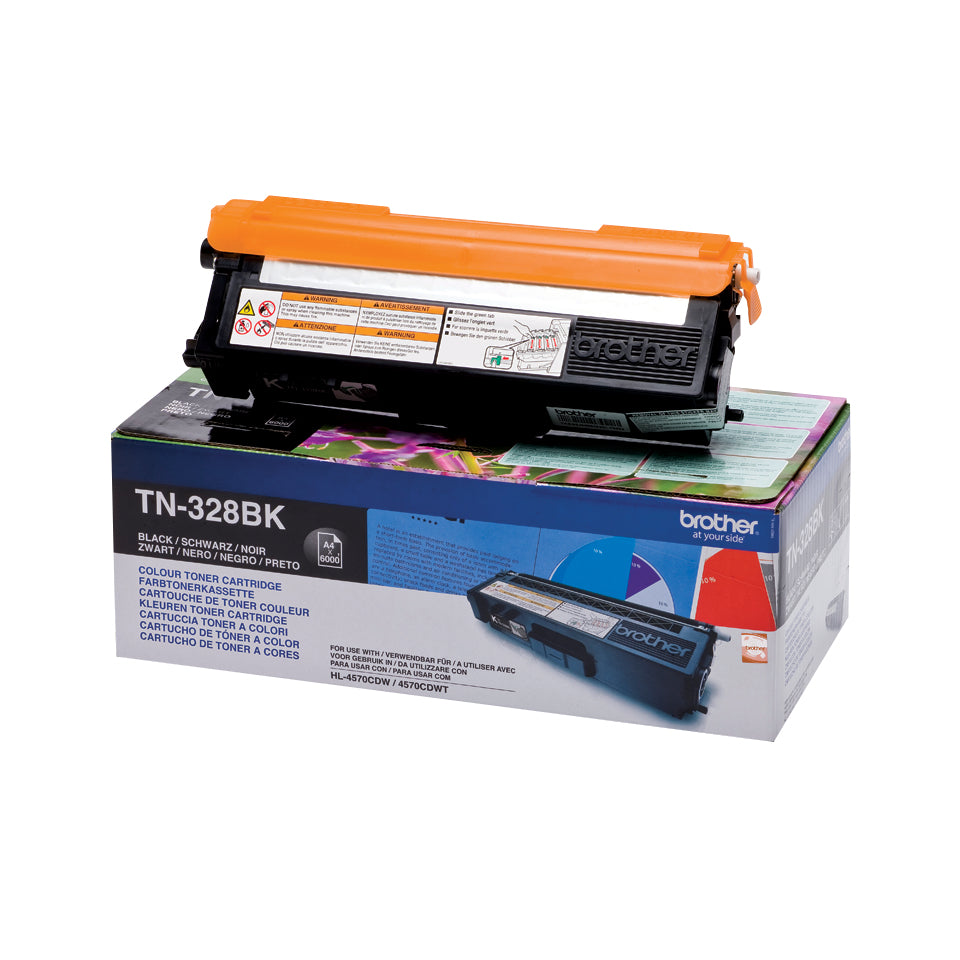 Brother TN328BK - Preto - original - cartucho de toner - para Brother DCP-9270CDN, HL-4570CDW, HL-4570CDWT, MFC-9970CDW