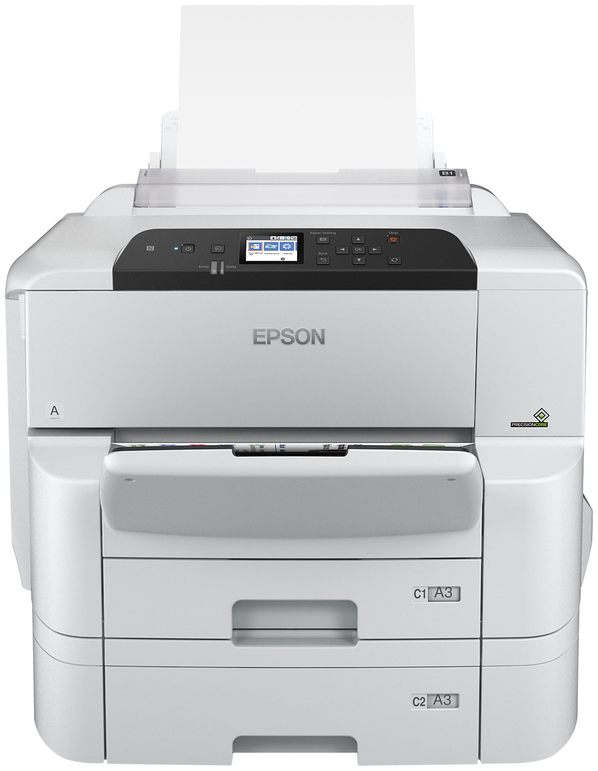 Epson WorkForce Pro WF-C8190DTW - Printer - color - Duplex - inkjet - A3 - 4800 x 1200 dpi - up to 35 ppm (mono) / up to 35 ppm (color) - capacity: 835 sheets - Gigabit LAN, NFC, USB 3.0, USB 2.0 host, Wi-Fi(ac)