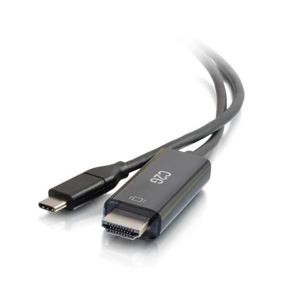 C2G 0.9m (3ft) Cable Adaptador USB C a HDMI 4K - Adaptador de Audio/Video - Negro - Adaptador de Video Externo - USB-C - HDMI - Negro