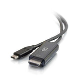 C2G 1.8m (6ft) USB C to HDMI Adapter Cable 4K - Audio / Video Adapter - Black - Adaptador de vídeo externo - USB-C - HDMI - preto