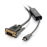 C2G 4.5m (15ft) USB C to VGA Adapter Cable - Video Adapter - Black - External Video Adapter - USB-C - VGA - Black