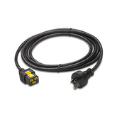 APC - Power cord - IEC 60320 C19 to AS/NZS 3112 (M) - AC 240 V - 15 A - 3 m - black - Australia - for P/N: SMT2200I-AR, SMT2200R2I-AR, SMT3000I-AR, SMT3000R2I -AR, SMX3000HVTUS, SRT10RMXLIX806